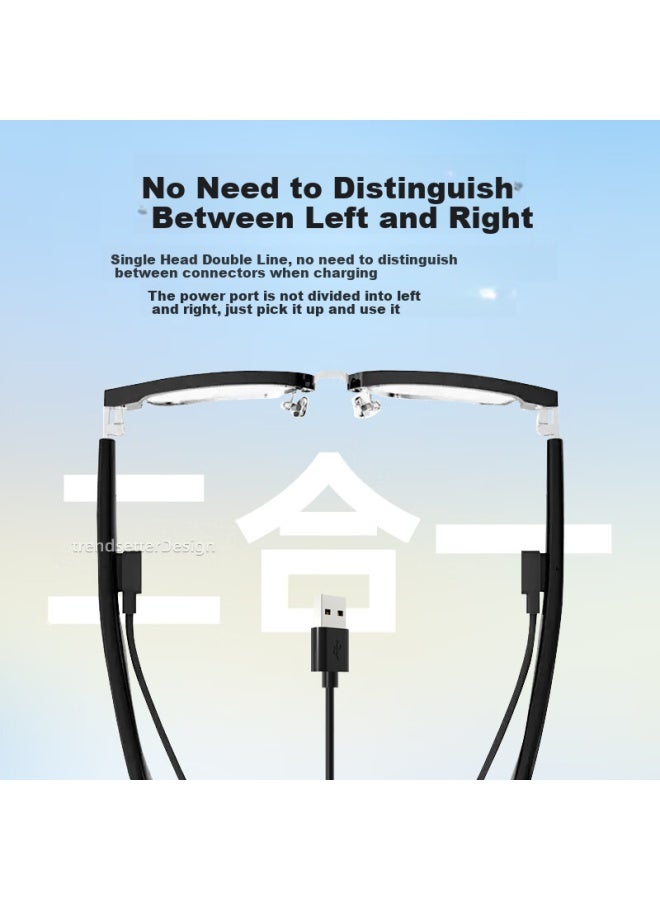 Win Potential Yingqian Charging Cable For Xiaomi Smart Glasses, Charger Ring For Mijia Mijia Enjoy Edition Bluetooth Glasses, One Drag Two Magnetic Absorption Data Cable Accessory - Image 3