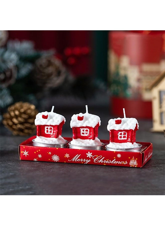 JCB CHIC 2pcs Christmas Flameless Candles，Christmas Scented Candles, Smokeless Clean Burning, Cotton Wick,Mini Jar Candles for Holiday Gifts, Home Decor, Christmas Party Favors - Image 1