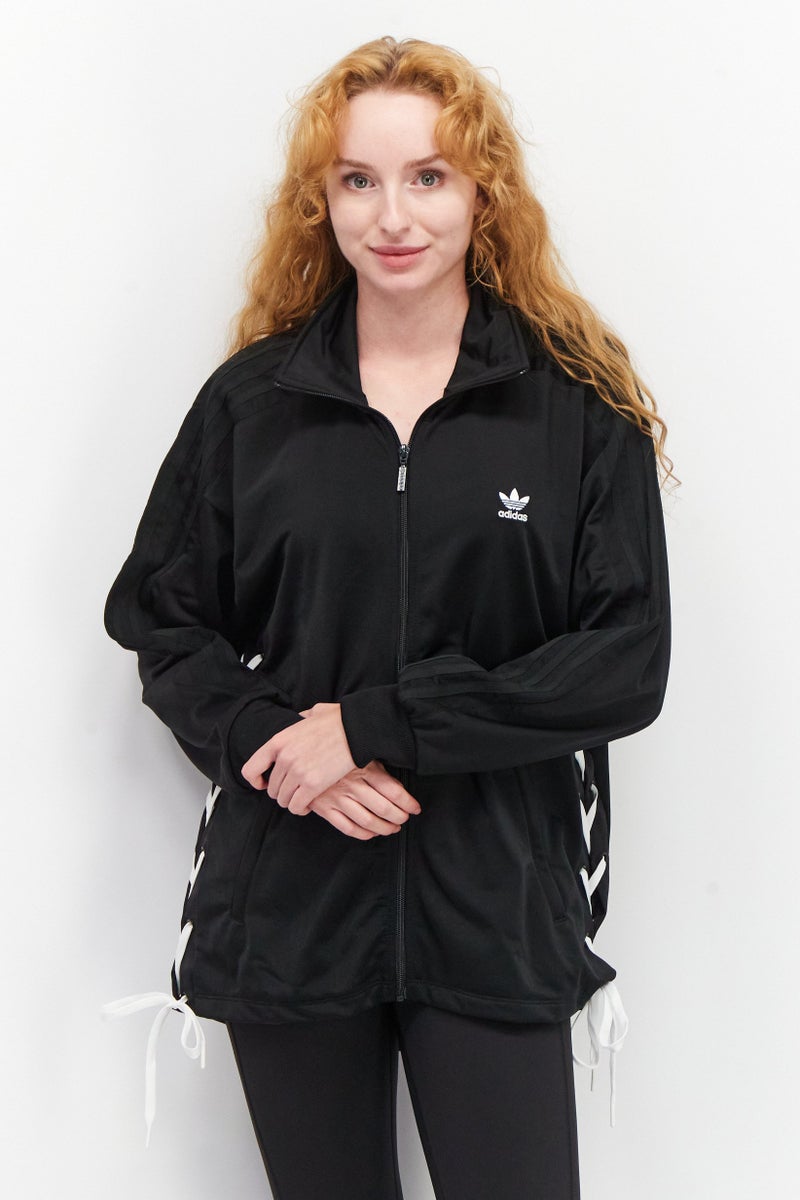adidas Originals Women Sportswear Fit Long Sleeve Running Track Jacket, Black - Image 1