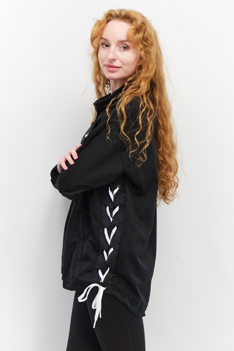 adidas Originals Women Sportswear Fit Long Sleeve Running Track Jacket, Black - Image 3