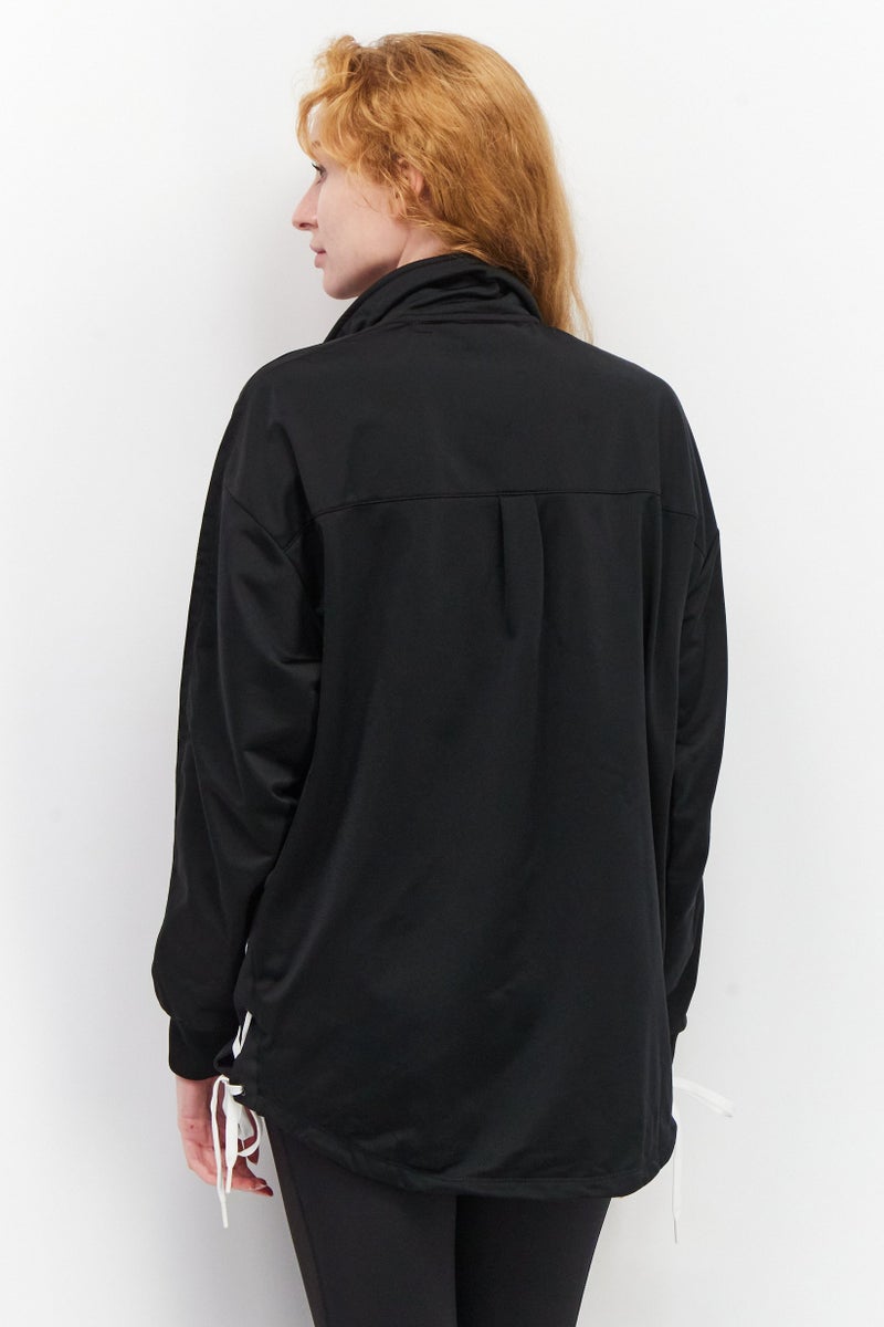 adidas Originals Women Sportswear Fit Long Sleeve Running Track Jacket, Black - Image 2