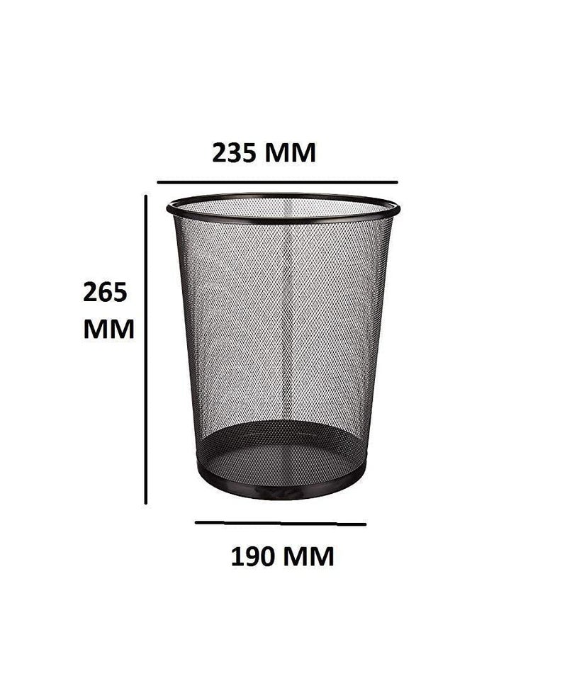VUNEXO Metal Mesh Big Size Dustbin Open-Top for Room for Kids,Waste Paper Basket, 235 X 265 X 190 MM, Black - Image 4