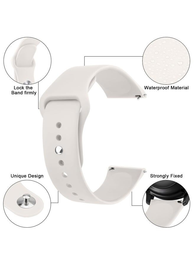 Meliya Silicone Watch Bands, 20mm 22mm Quick Release Soft Sport Replacement Watch Strap for Women Men (20mm, Black+Pink Sand+Starlight) - Image 2