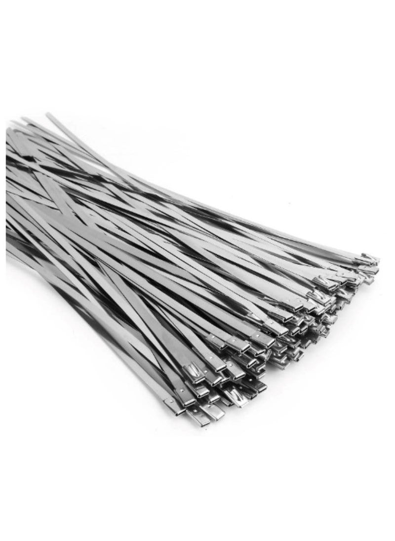 Generic Connectronix Cable Ties Metal Cable Zip TiesMultiPurpose Heavy Duty SelfLocking Cable Ties  - Image 1