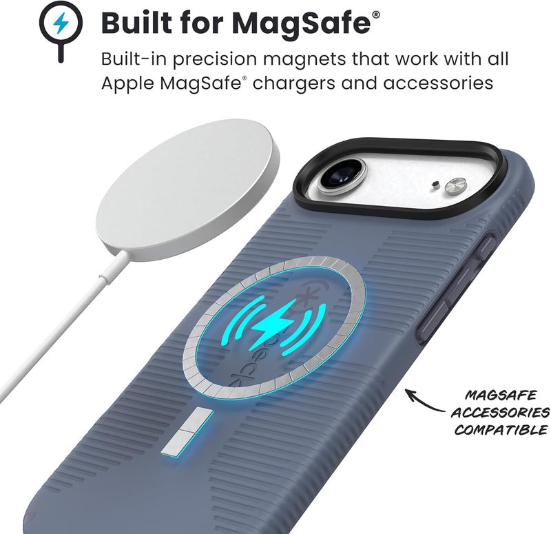 Speck CANDYSHELL Grip +MS Case for iPhone 17 Air - Mystery Blue/Faded Denim | Slim Protective Grip | Drop Protection | MagSafe Compatible - Image 2