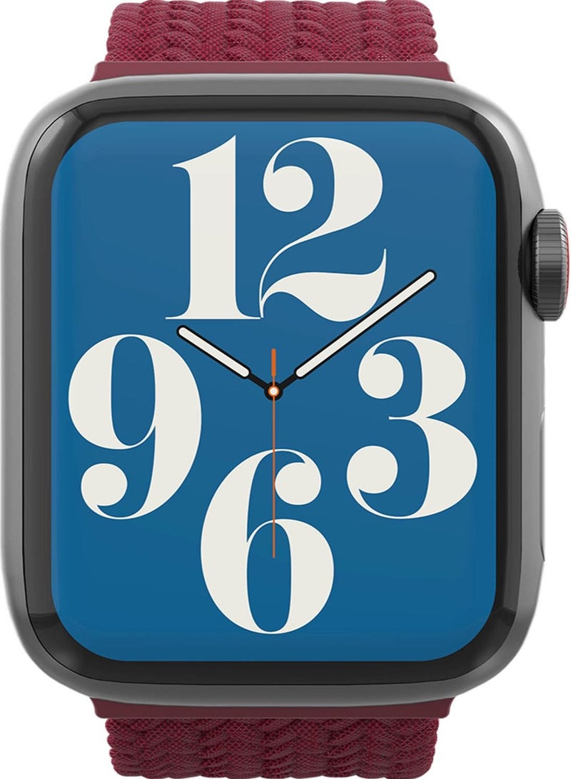 Gear4 Braided Apple Watch Series 8/7 (45mm), Series 6/SE/5/4 (44mm) and Series 3/2/1 (42mm) Band - Wine - Image 3