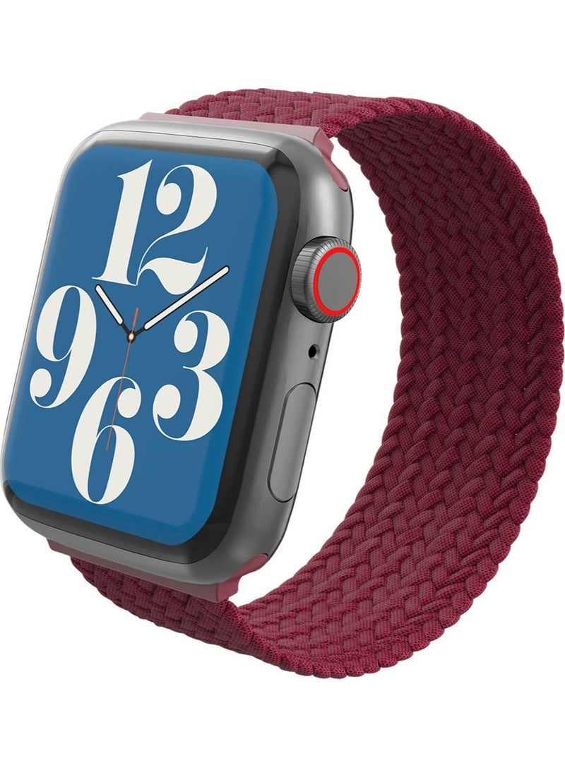 Gear4 Braided Apple Watch Series 8/7 (45mm), Series 6/SE/5/4 (44mm) and Series 3/2/1 (42mm) Band - Wine - Image 2