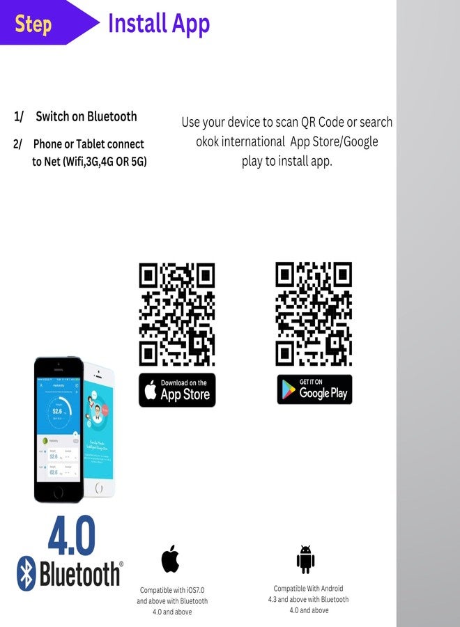 CROWN Bluetooth Digital BMI Body Weight Scale | Smart Fitness Weighing Scale with Body Fat Analyzer | Wireless Body Composition Tracker for Home & Gym - Image 3