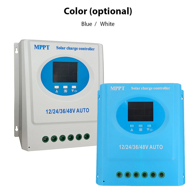 100A تحكم شحن شمسي MPPT 12V 24V 36V 48V تكيف تلقائي مع شاشة LCD مصممة بإضاءة سوداء منظم ذكي لأصحاب البطاريات الرصاص الحمضية والليثيوم ومخرجات USB مزدوجة - Image 3