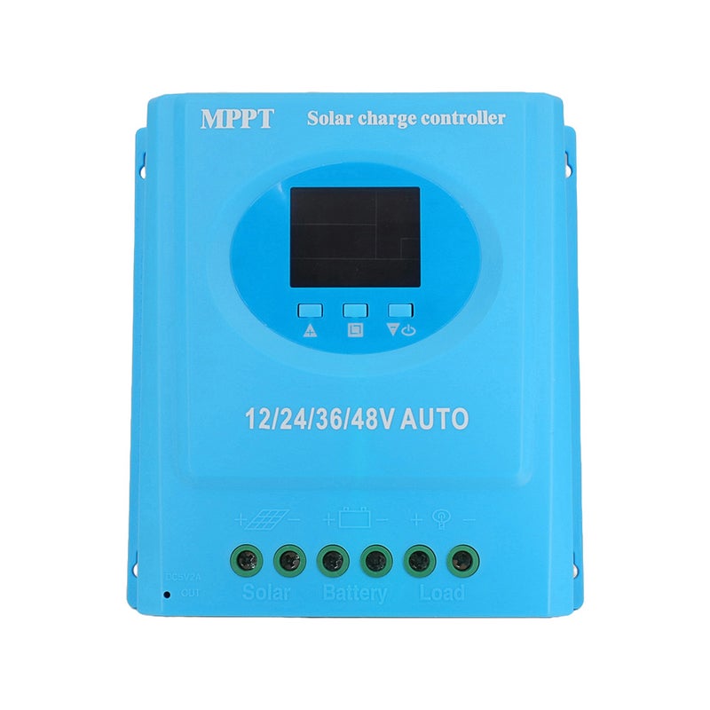 100A تحكم شحن شمسي MPPT 12V 24V 36V 48V تكيف تلقائي مع شاشة LCD مصممة بإضاءة سوداء منظم ذكي لأصحاب البطاريات الرصاص الحمضية والليثيوم ومخرجات USB مزدوجة - Image 1