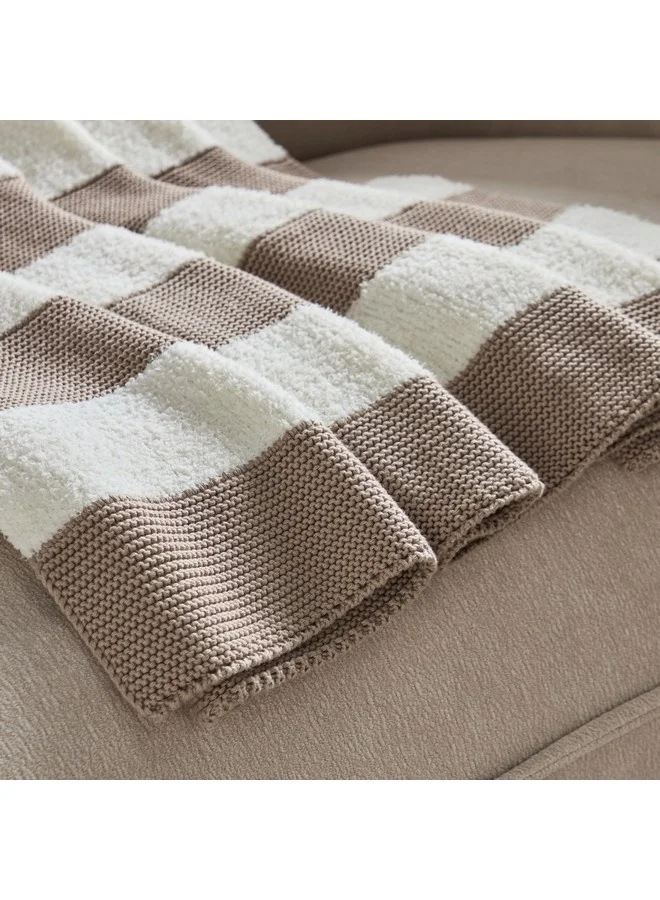 Home Box Sluis Stripe Knitted Throw 170 x 130 cm