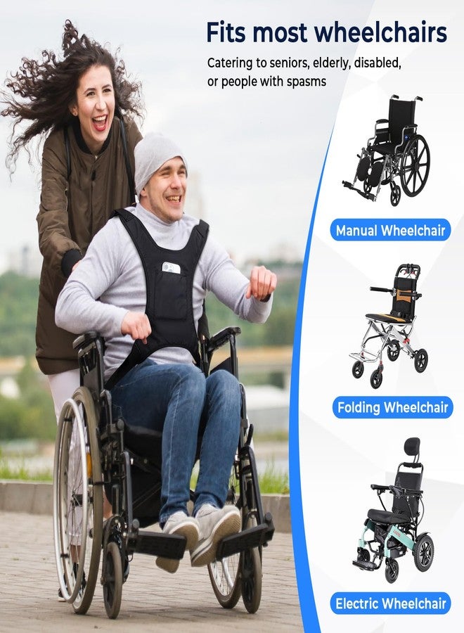 Udefineit Universal Wheelchair Seatbelt, Wheelchair Harness for Adults, Torso Support Vest Restraint, Safety Belt with Adjustable Straps and Pocket for Elderly, Disabled, Patients to Prevent Sliding & Falling - Image 4