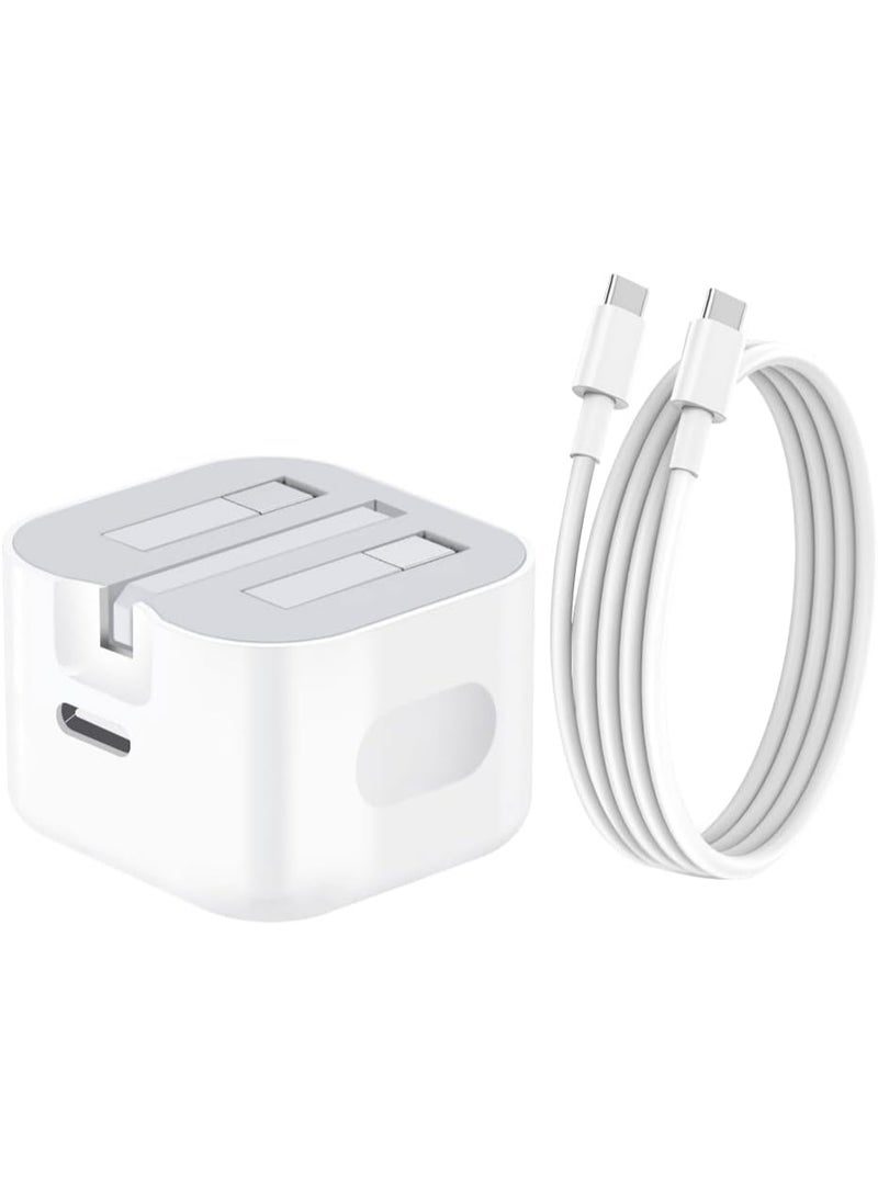 Type-C 35W Fast Charger | USB C Wall Fast Charger with USB C to Lightning Cable Compatible with iPhone 14/14 Pro/14 Pro Max/13/12/SE2020/11/XR/XS Max/X/iPad - Image 1