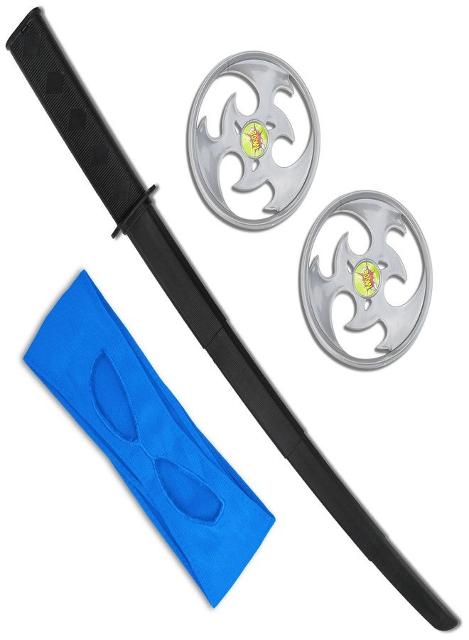 BUUFAN Turtle Weapons Toy Set - Perfect for Kids' Birthday Parties and Halloween（Blue） - Image 1