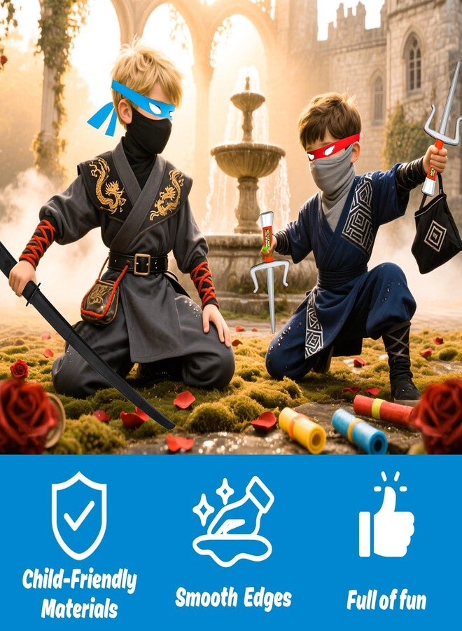 BUUFAN Turtle Weapons Toy Set - Perfect for Kids' Birthday Parties and Halloween（Blue） - Image 2
