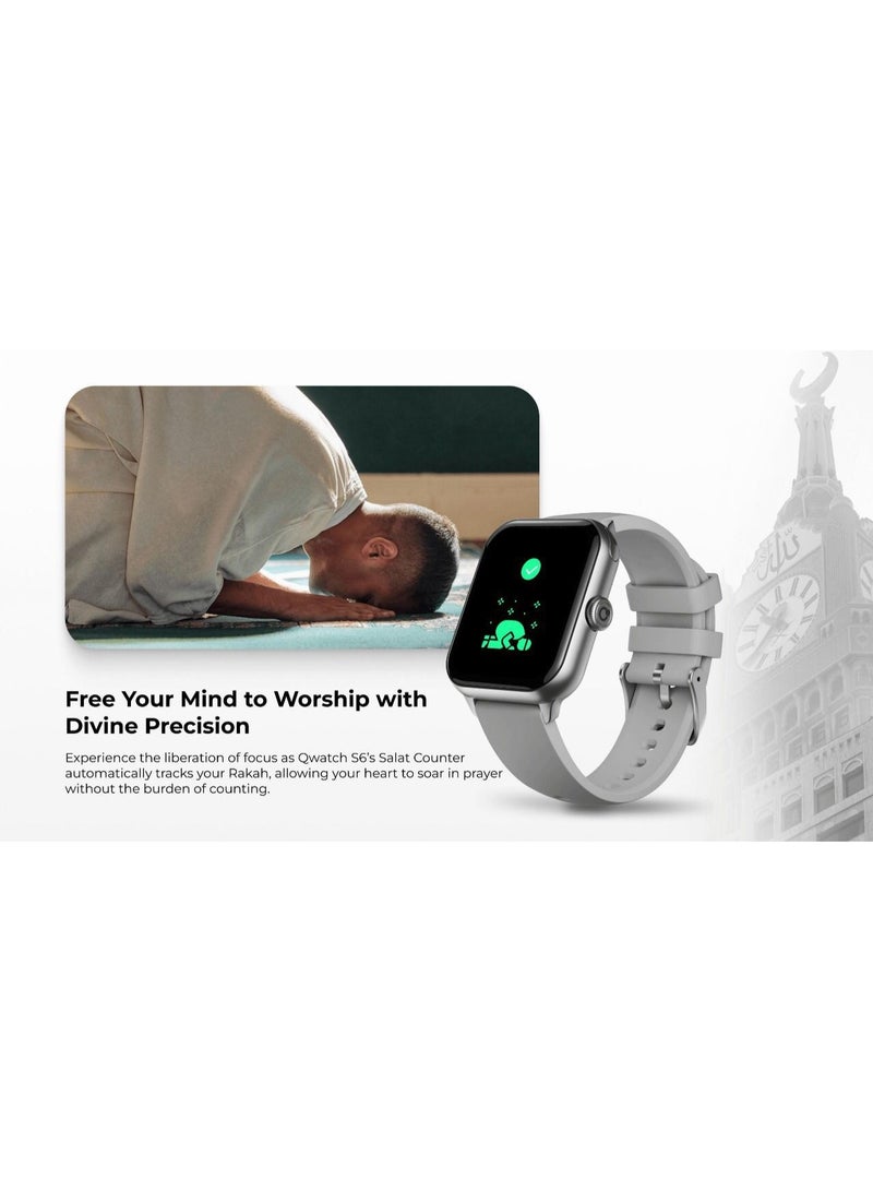 Q Watch 6 Smart Islamic Watch with Prayer Time Display, 3 Quran Audio Recitations - Image 2