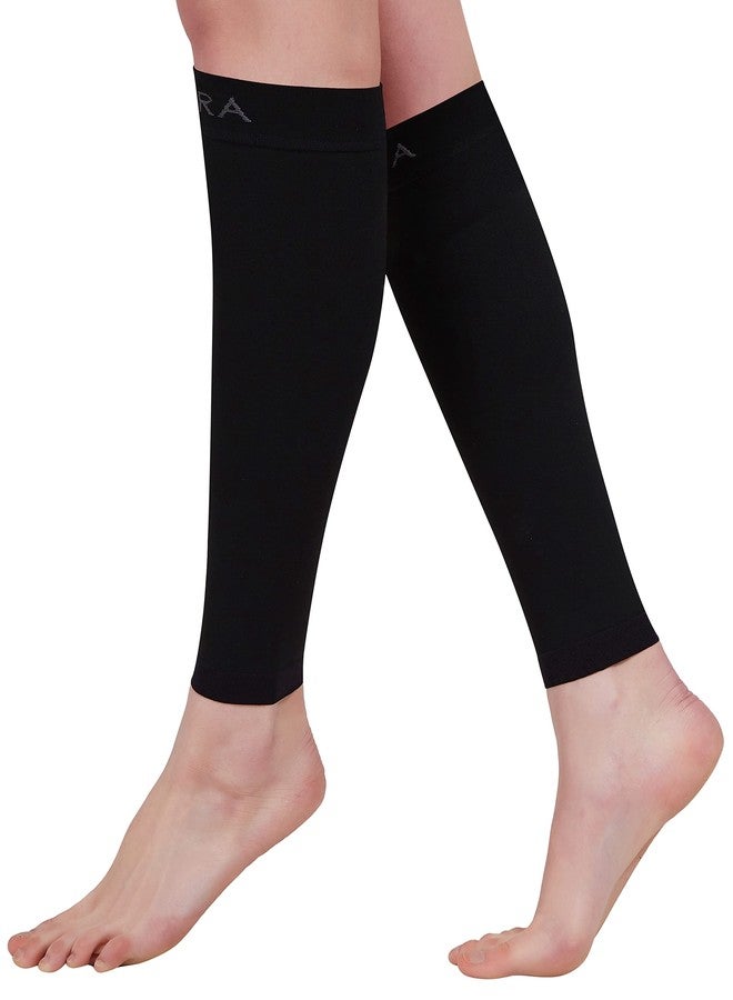BSERA Calf Compression Sleeve Women, 2 Pairs 15-20mmHg Calf Support Footless Compression Socks Stockings for Shin Splints, Varicose Veins, Recovery (Black, Large) - Image 4