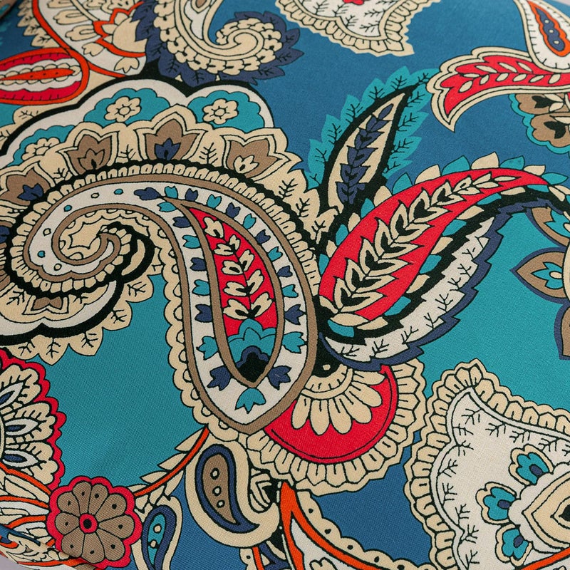 Makimoo Set of 4 Outdoor Dining Chair Cushions, Comfort Patio Seating Cushions, 44 x21x4.5 inch, Single Welt and Zipper, Blue Trumpet Flowers - Image 4