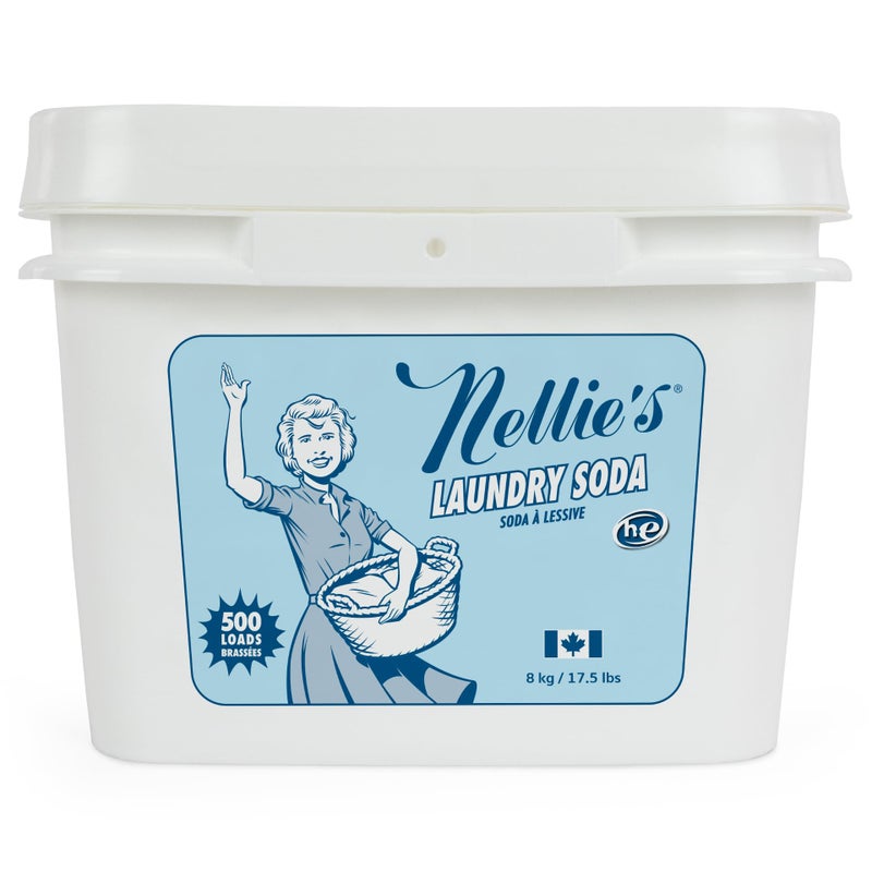 Nellie's Nellieâ€™s Laundry Soda â€“ Concentrated Powder Detergent â€“ 500 Load Bulk Format â€“ Gentle, Fragrance-Free, Effective on Stains â€“ Compatible with HE & Standard Machines, Septic Safe â€“ Made in Canada - Image 1