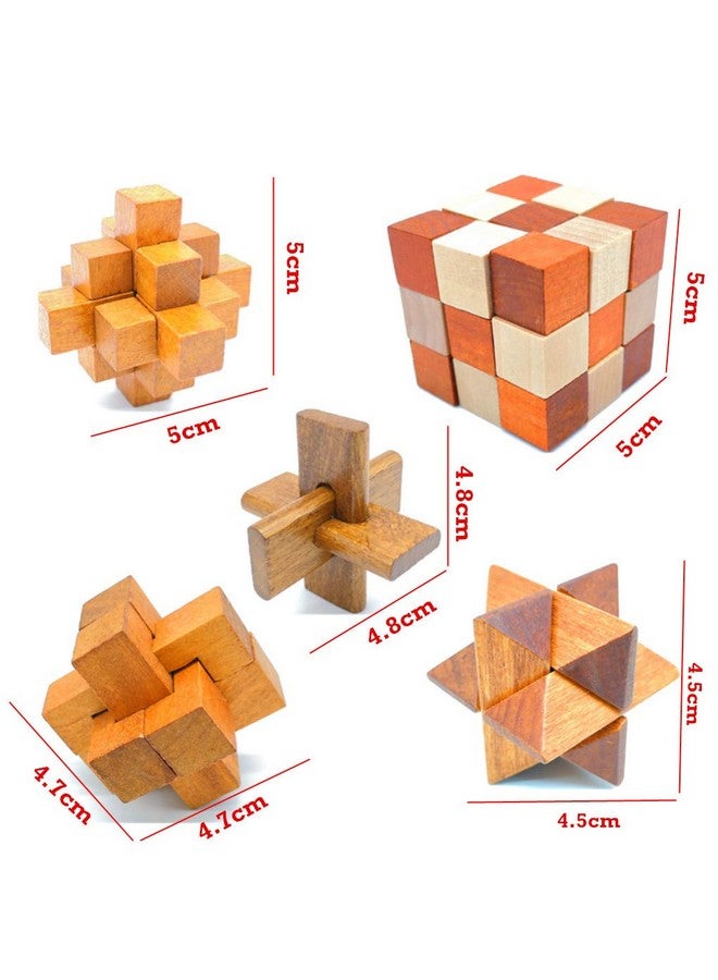 Brain Teasers With The Puzzles 21Pcs Unlock Interlock Game Iq Test Toy 3D Wooden And Metal For Party Favor Kids Adults Challenge - Image 4
