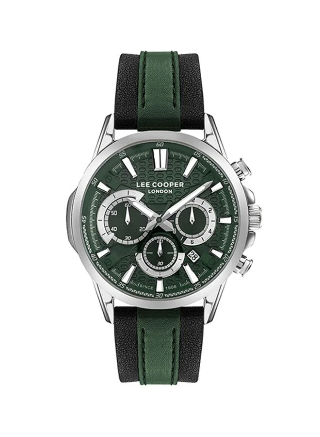 Lee Cooper LEE COOPER LC07493.377 Men Multi Function Display Watch & Leather Strap Green