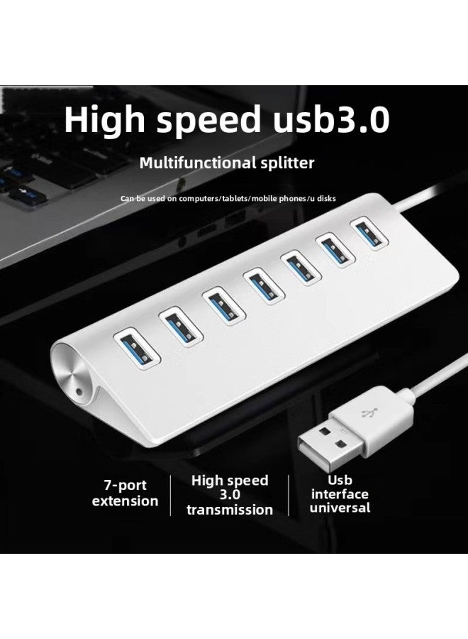 Aluminum Alloy USB HUB3.0 Splitter One Point Seven Multi-interface Hub Business High-end High-speed-Number Of Interfaces:Usb Full 3.0 7-port Hub