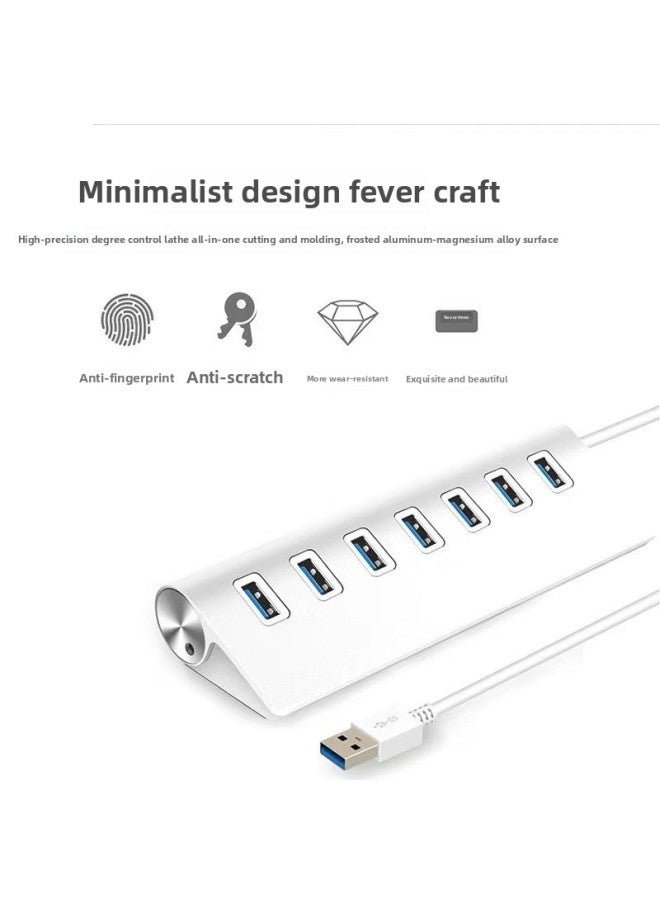 Aluminum Alloy USB HUB3.0 Splitter One Point Seven Multi-interface Hub Business High-end High-speed-Number Of Interfaces:Usb Full 3.0 7-port Hub
