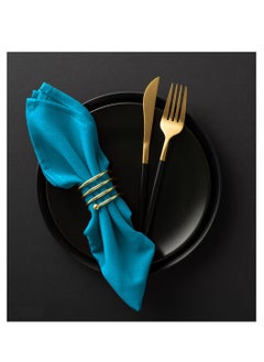 LuxHome Reusable Cloth Dinner Napkins – Pack of 6, 40 x 40 cm – Elegant Fabric Table Napkins for Dining, Events, Weddings, and Home Décor, Bachelor Button  - Image 3