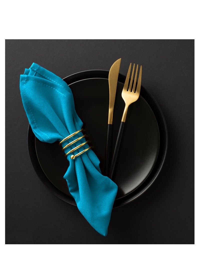 LuxHome Reusable Cloth Dinner Napkins – Pack of 6, 40 x 40 cm – Elegant Fabric Table Napkins for Dining, Events, Weddings, and Home Décor, Bachelor Button  - Image 3