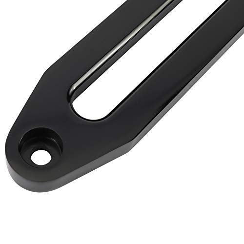 YaeKoo 10" Billet Polished Aluminum Hawse Fairlead Load Capacity 8000-15000 LBs with Mounting Hardware for Synthetic Winch Rope (Black, 10") - Image 5
