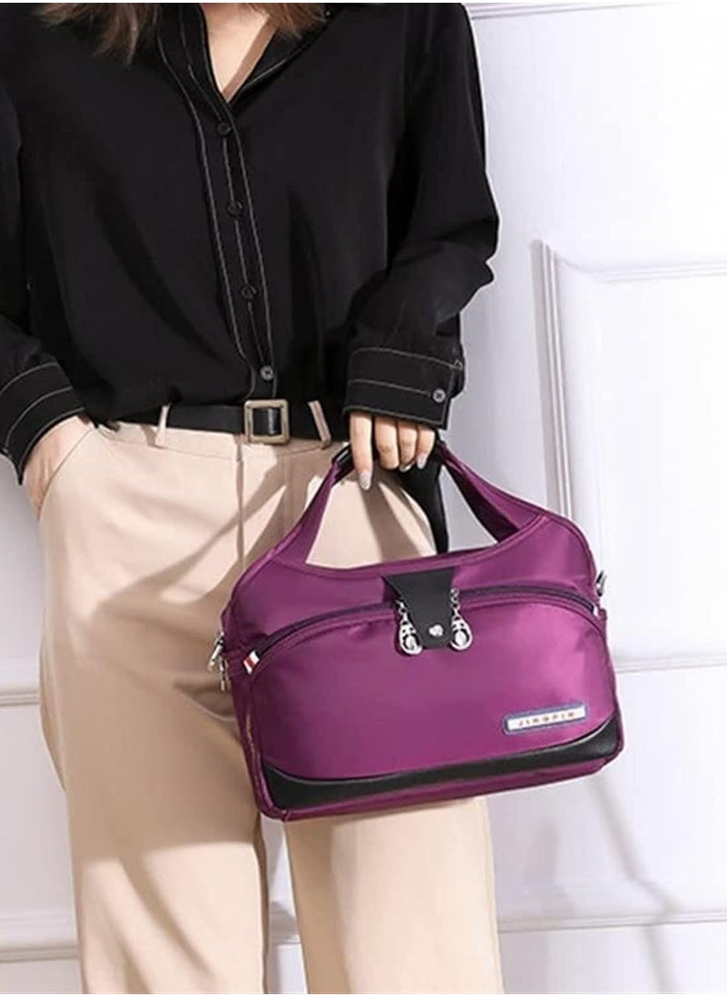 Generic - Ladies handbags Large-capacity Waterproof Anti-theft Women's Fashion Handbag, Oxford Cloth Travel Daypack, Multi Zipper Pockets Crossbody Shoulder Bag - Image 1