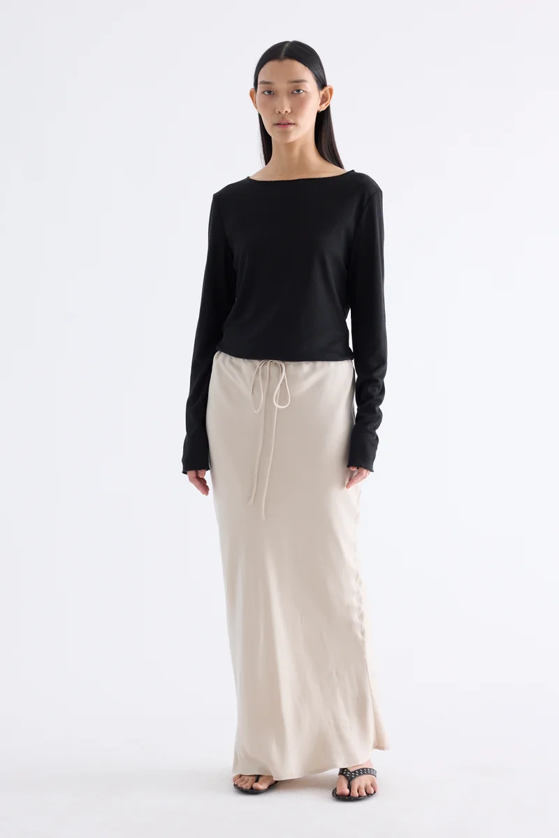 The Editor's Market Tove Drawstring Bias Skirt