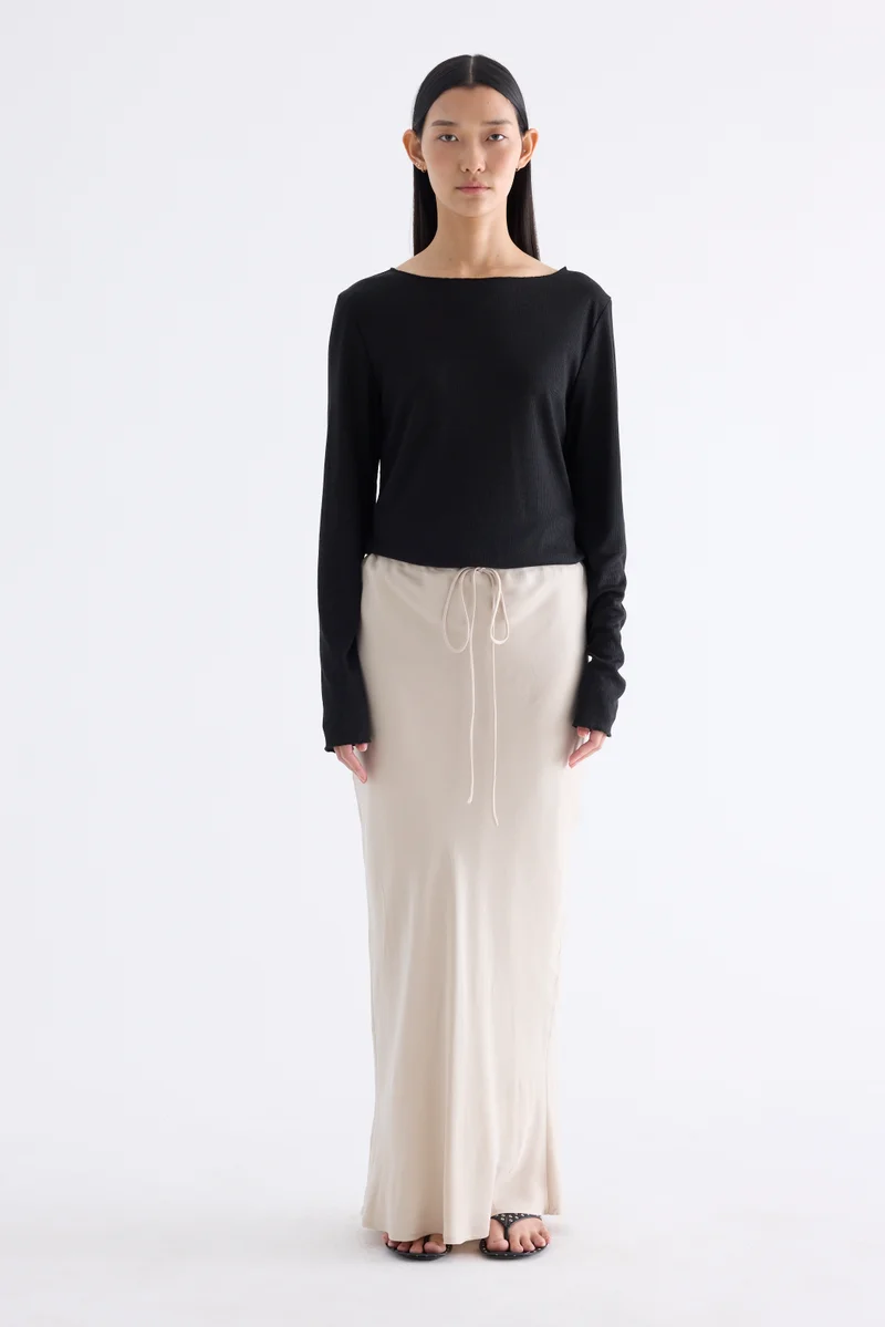 The Editor's Market Tove Drawstring Bias Skirt