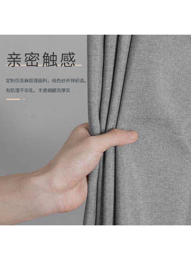 Bluejw Thickened Imitation Linen Shower Curtain  Special Bathroom Curtain Simple Partition Curtain Polyester Punch-free Waterproof Mildew-proof Hanging Curtain  - Image 3