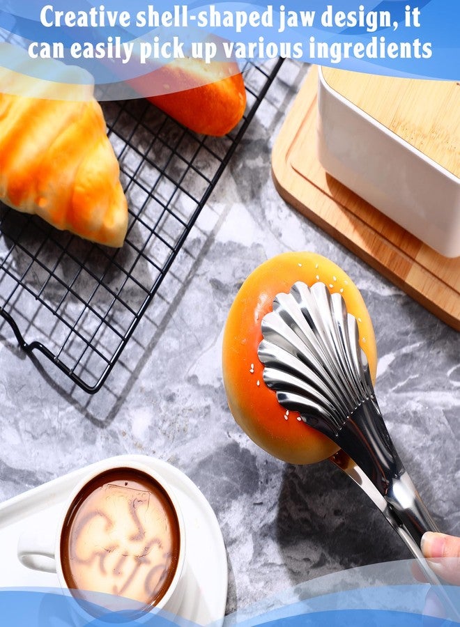 Uiifan 4 Pcs 11in Serving Tongs for Buffet Stainless Steel Kitchen Tongs Catering Chef Food BBQ Utensils for Parties Cooking Salad Party Picking up Ice Appetizers and More - Image 4