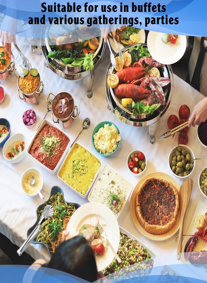 Uiifan 4 Pcs 11in Serving Tongs for Buffet Stainless Steel Kitchen Tongs Catering Chef Food BBQ Utensils for Parties Cooking Salad Party Picking up Ice Appetizers and More - Image 5