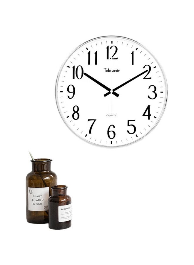 Telesonic Round Wall Clock Modern Minimalist Clock Fashion Personality Clock Bedroom Quartz Clock 36Cm - Image 3