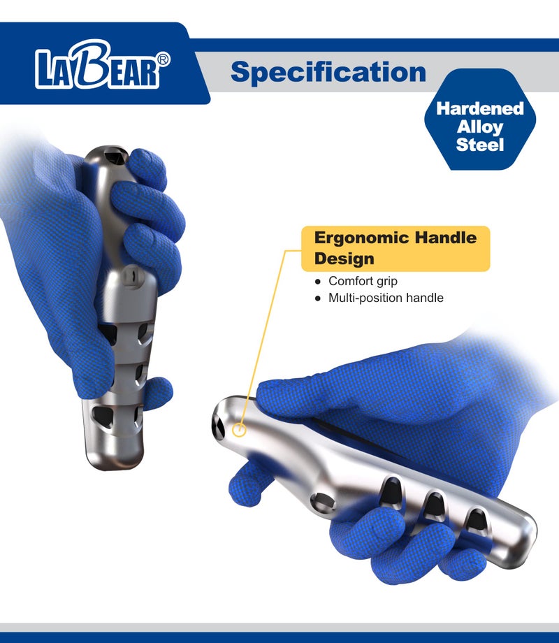 LABEAR 3 Position Adjustable Ratcheting Screwdriver, Ergonomic Grip, T Handle - Image 3