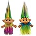 Yintlilocn 2Pack Retro Vintage Troll Dolls SetTroll Doll Chromatic Adorable for Collections School Project Arts and Crafts Party Favors Style1YellowBlue - Image 3