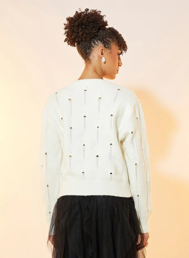 Take Two Solid Button Front Cardigan with Bow Details