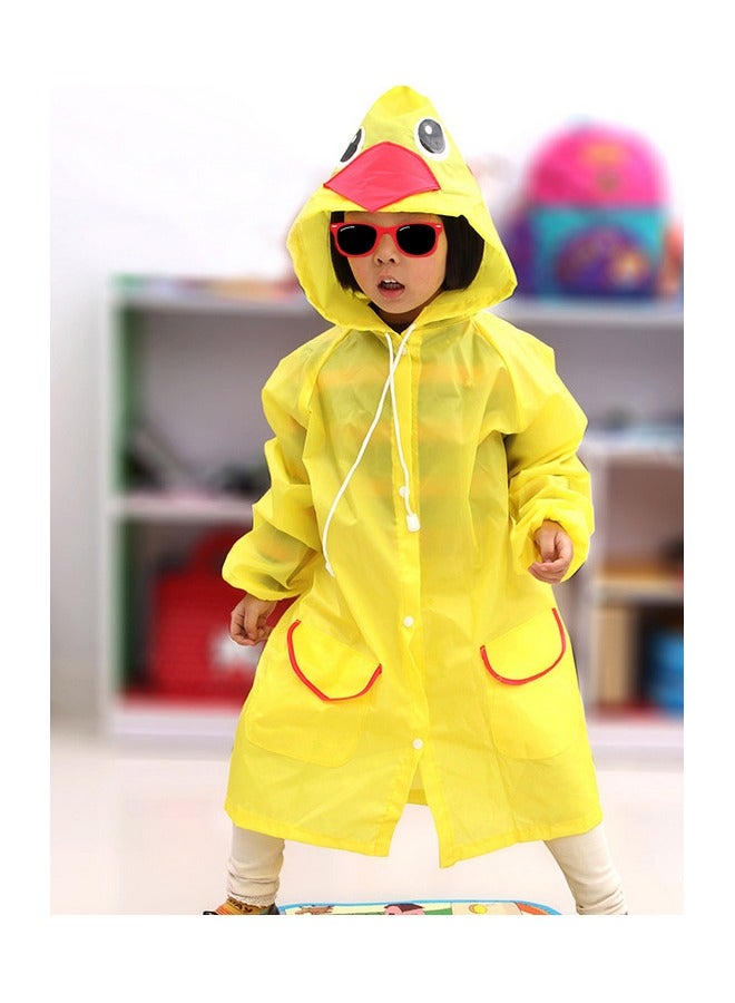 Children's raincoats, Cartoon Kids Rain Jacket, Hooded Poncho Outdoors Transparent Raincoat Student Suit Waterproof Durable Windbreaker (Yellow Duck)  - Image 2