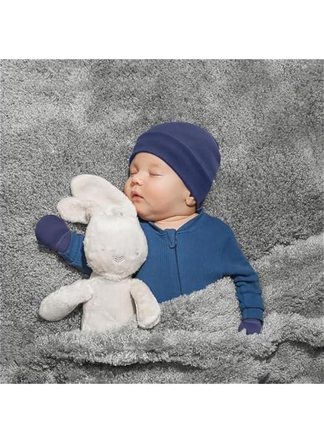 Cotton Baby Hats and Mittens Set Unisex, Toddler No Scratch Mittens and Beanie Cap Infant Newborn Hospital Hat - Image 5
