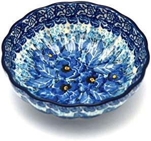 Polish Pottery Gallery Polish Pottery Bowl  Shallow Scalloped  Small  Unikat Signature U3639 - Image 1