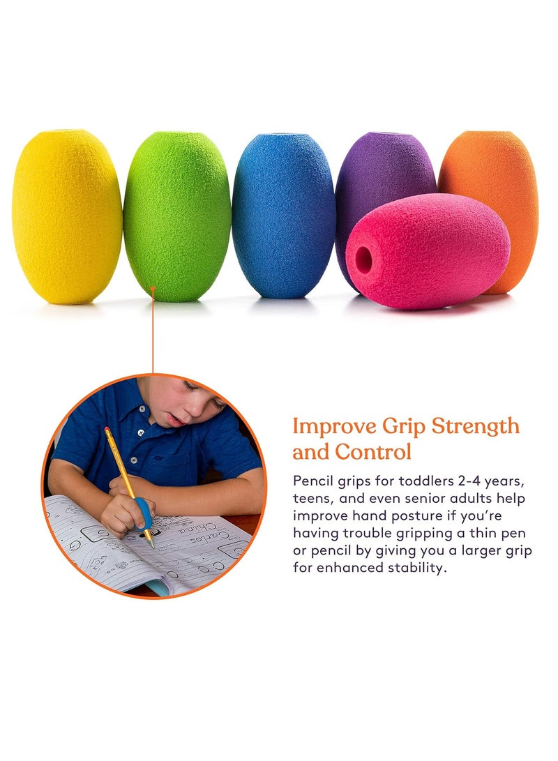 Loquat Special Pen Pencil Grips for Kids Adults，Cushioned Holders for Handwriting, Drawing(6-Pack) - Image 3