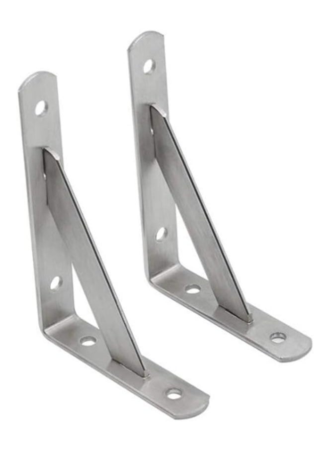 Rubik Shelf Brackets 4 inch - 2pcs Stainless Steel Right Angle Wall Bracket with Detachable Supporting Insert, Corner Support L Brace Joint for Table Bench, Space Saving DIY  - Image 3