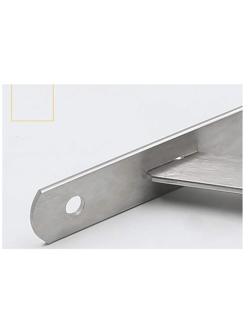 Rubik Shelf Brackets 4 inch - 2pcs Stainless Steel Right Angle Wall Bracket with Detachable Supporting Insert, Corner Support L Brace Joint for Table Bench, Space Saving DIY  - Image 5