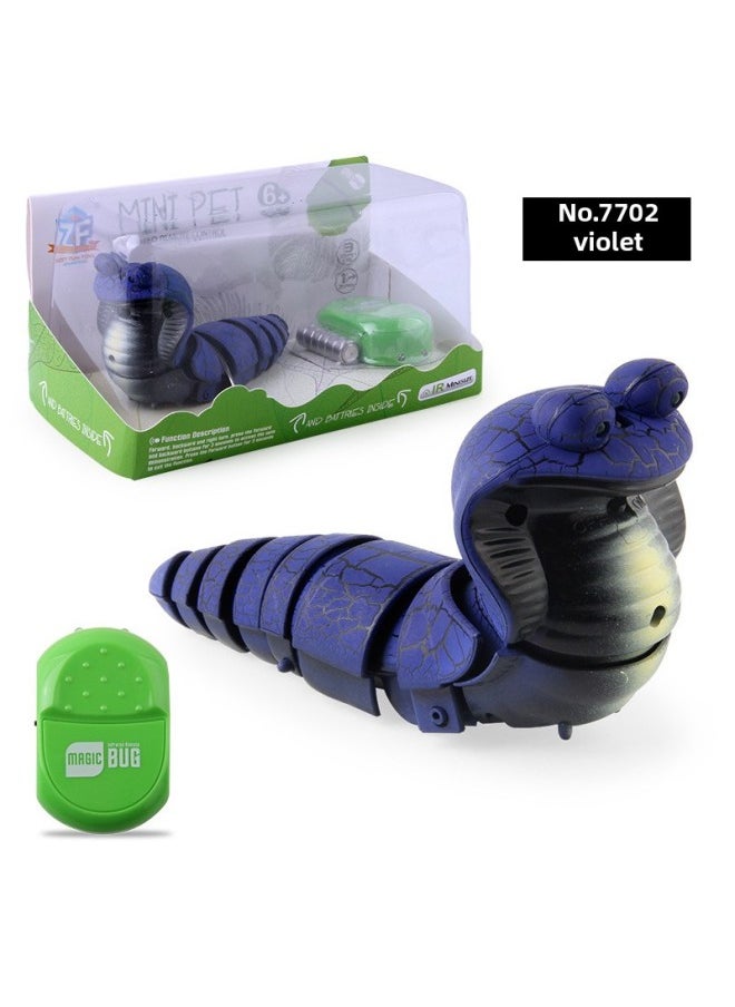 Creative Trick Toy Remote Control Cobra Infrared Remote Control Simulation Snake Spoof Trick Toy Set-Color:7702 Purple 0.105kg  - Image 1
