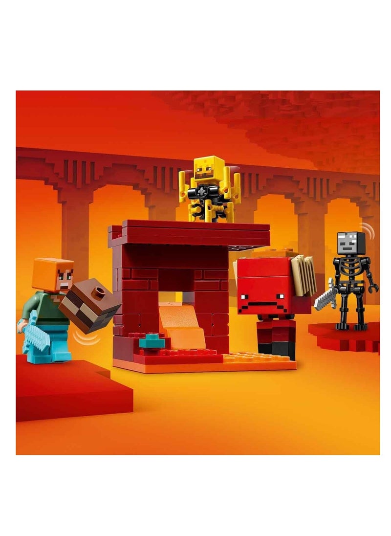 LEGO LEGO Minecraft The Nether Lava Battle Building Toy Set 21266  - Image 3
