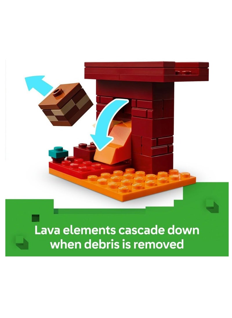 LEGO - LEGO Minecraft The Nether Lava Battle Building Toy Set 21266 - Image 1