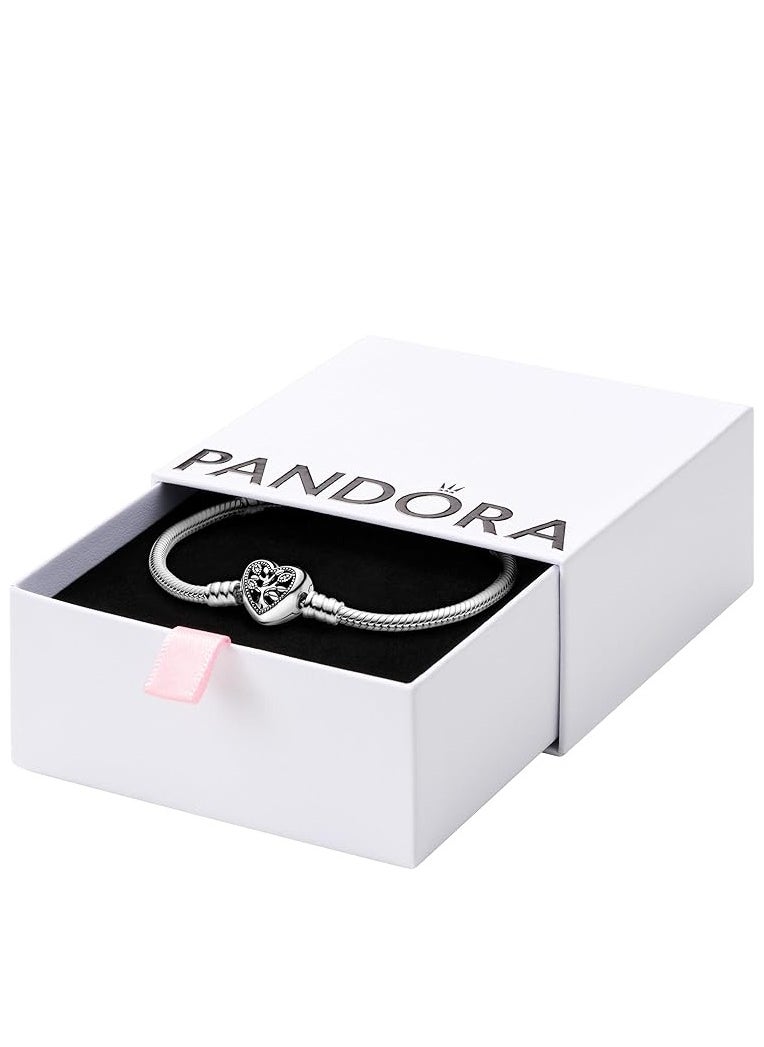 PANDORA - Pandora Tree of Life Bracelet with Heart Clasp 20cm - Image 1